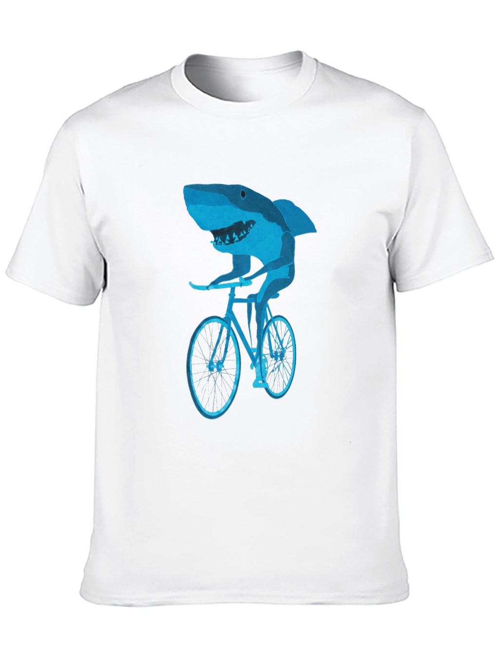 Shark on Bike Graphic Tee - Black