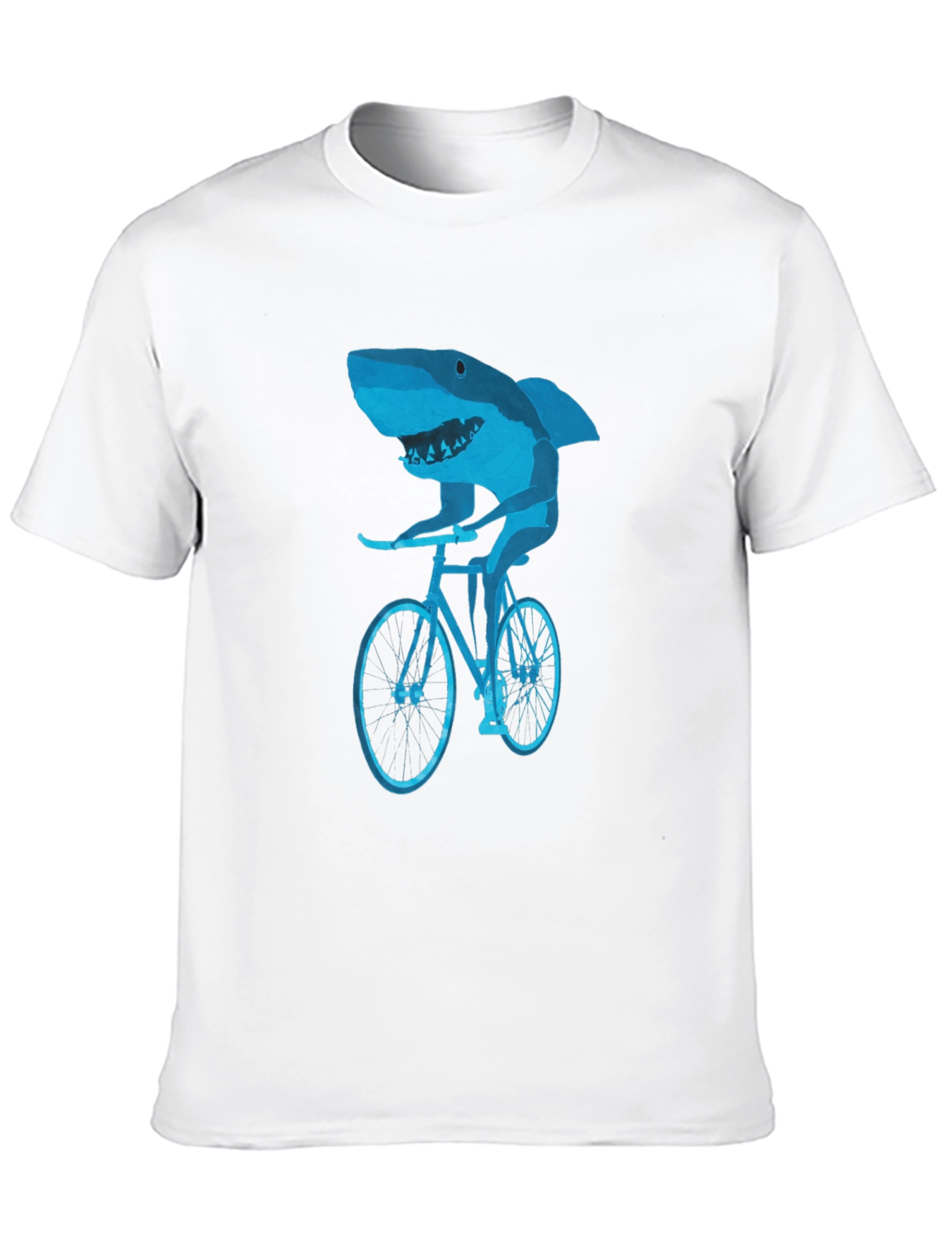 Shark on Bike Graphic Tee - Black
