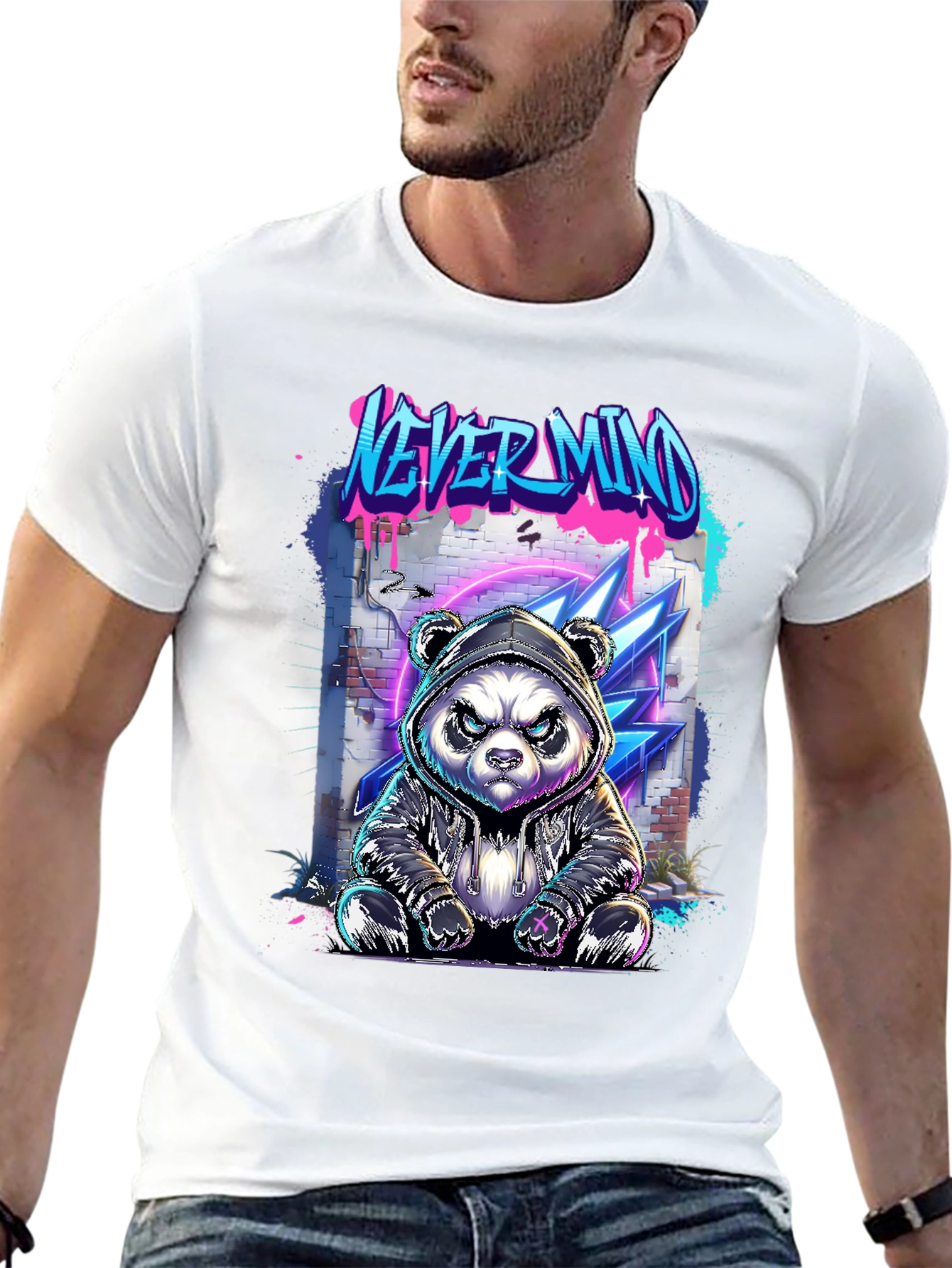 Urban Panda Graphic Tee - Never Mind