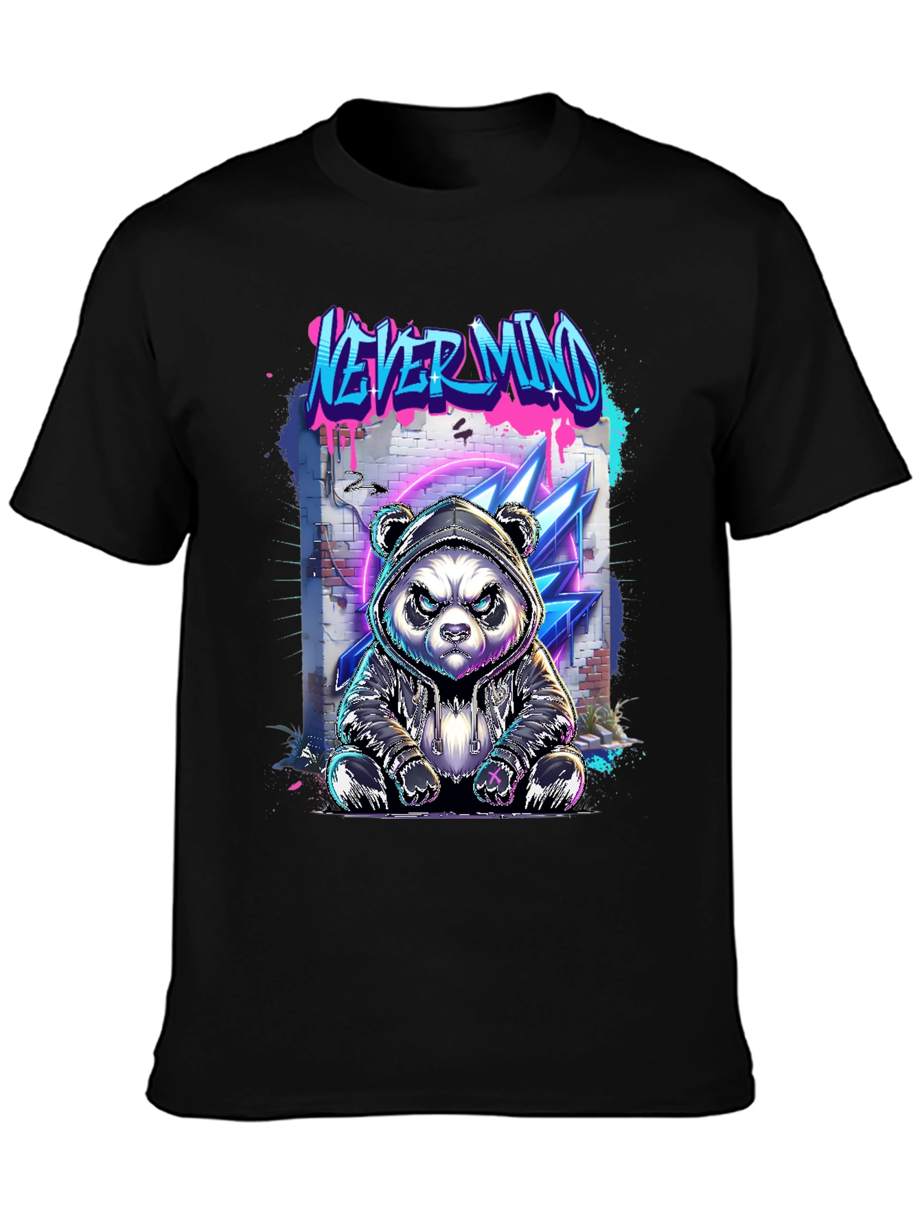 Urban Panda Graphic Tee - Never Mind