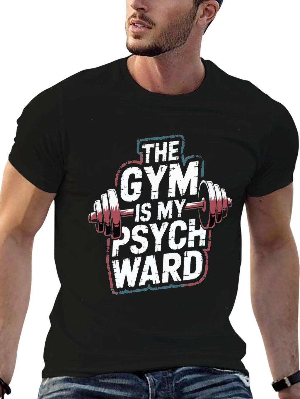 Gym is My Psych Ward Graphic T-Shirt