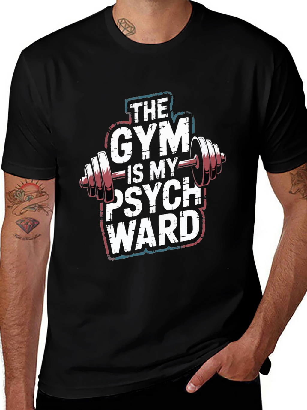 Gym is My Psych Ward Graphic T-Shirt