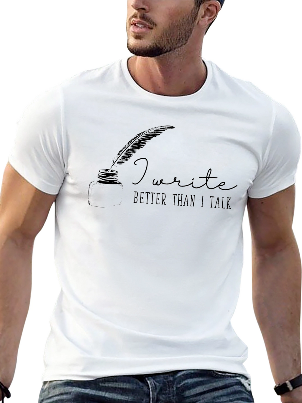 I Write Better Than I Talk Graphic Tee