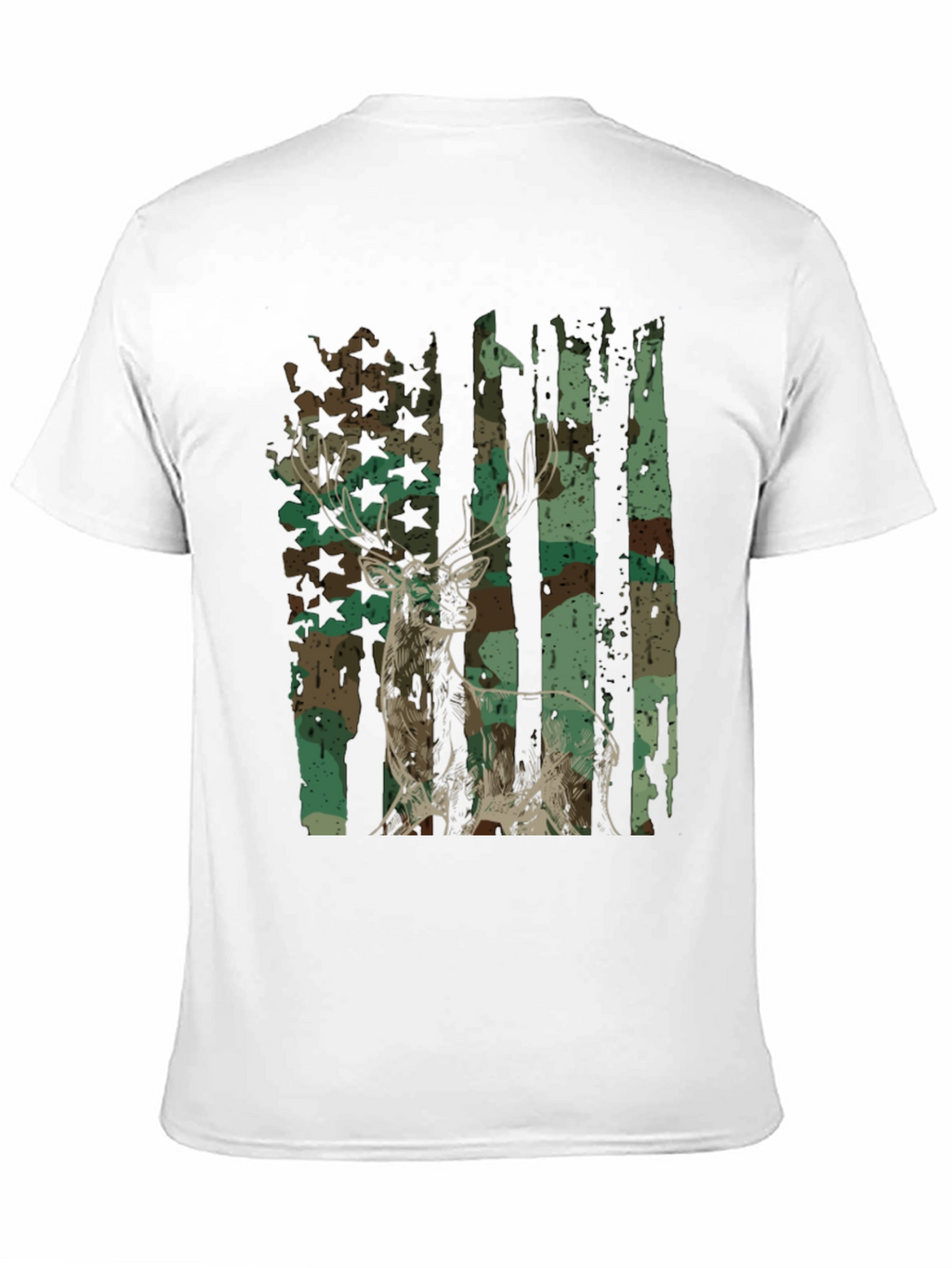 Camo Deer Graphic Tee - Mens Hunting Shirt