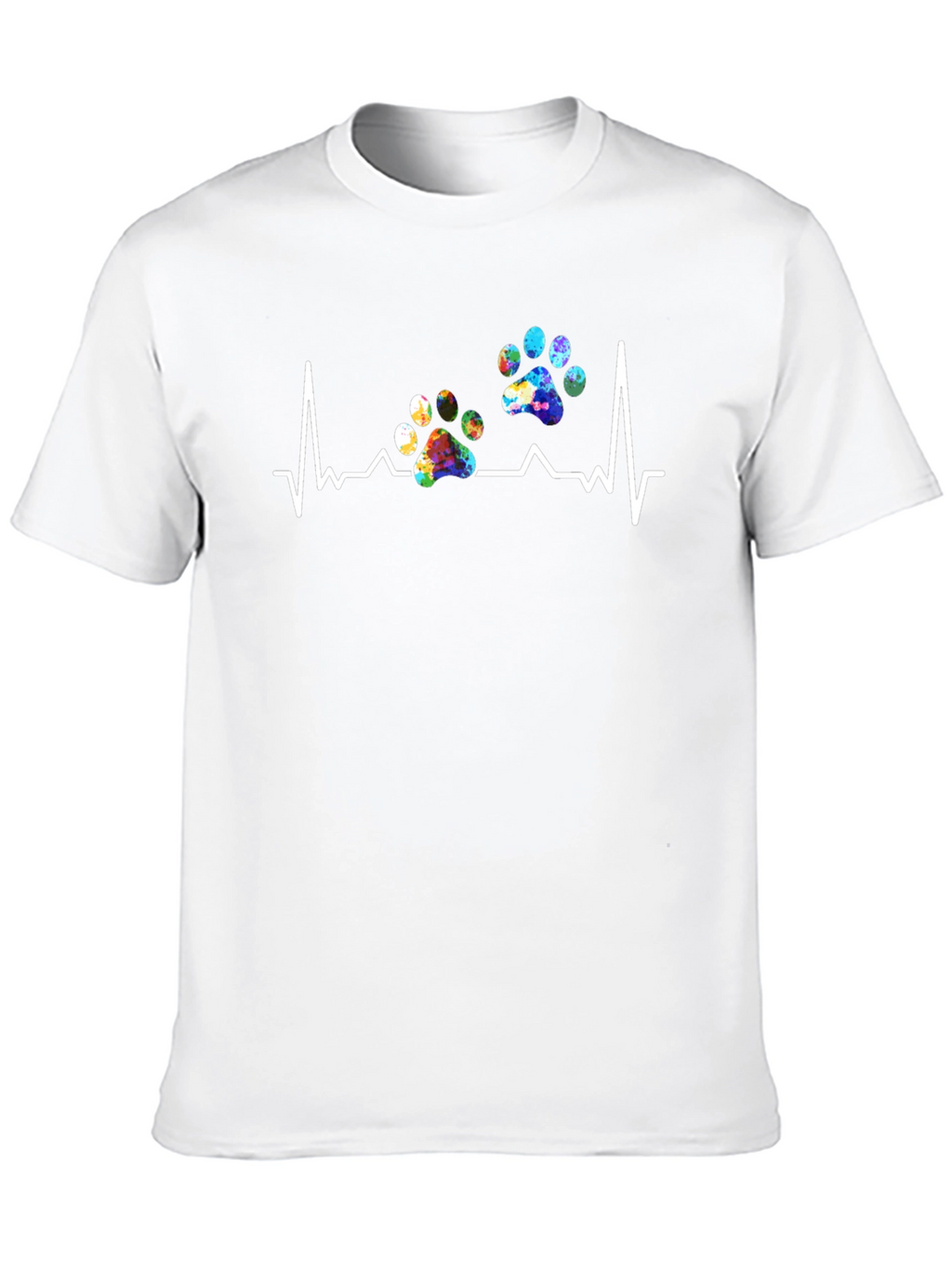 Dog Paw Heartbeat T-Shirt
