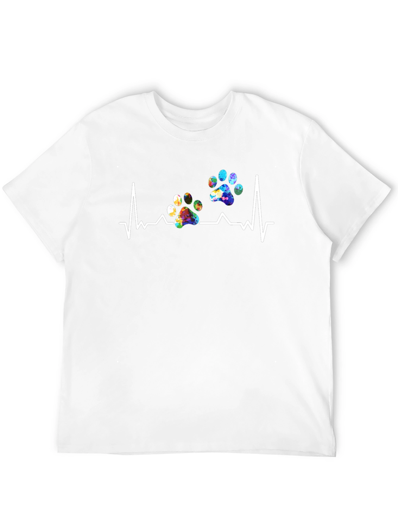 Dog Paw Heartbeat T-Shirt