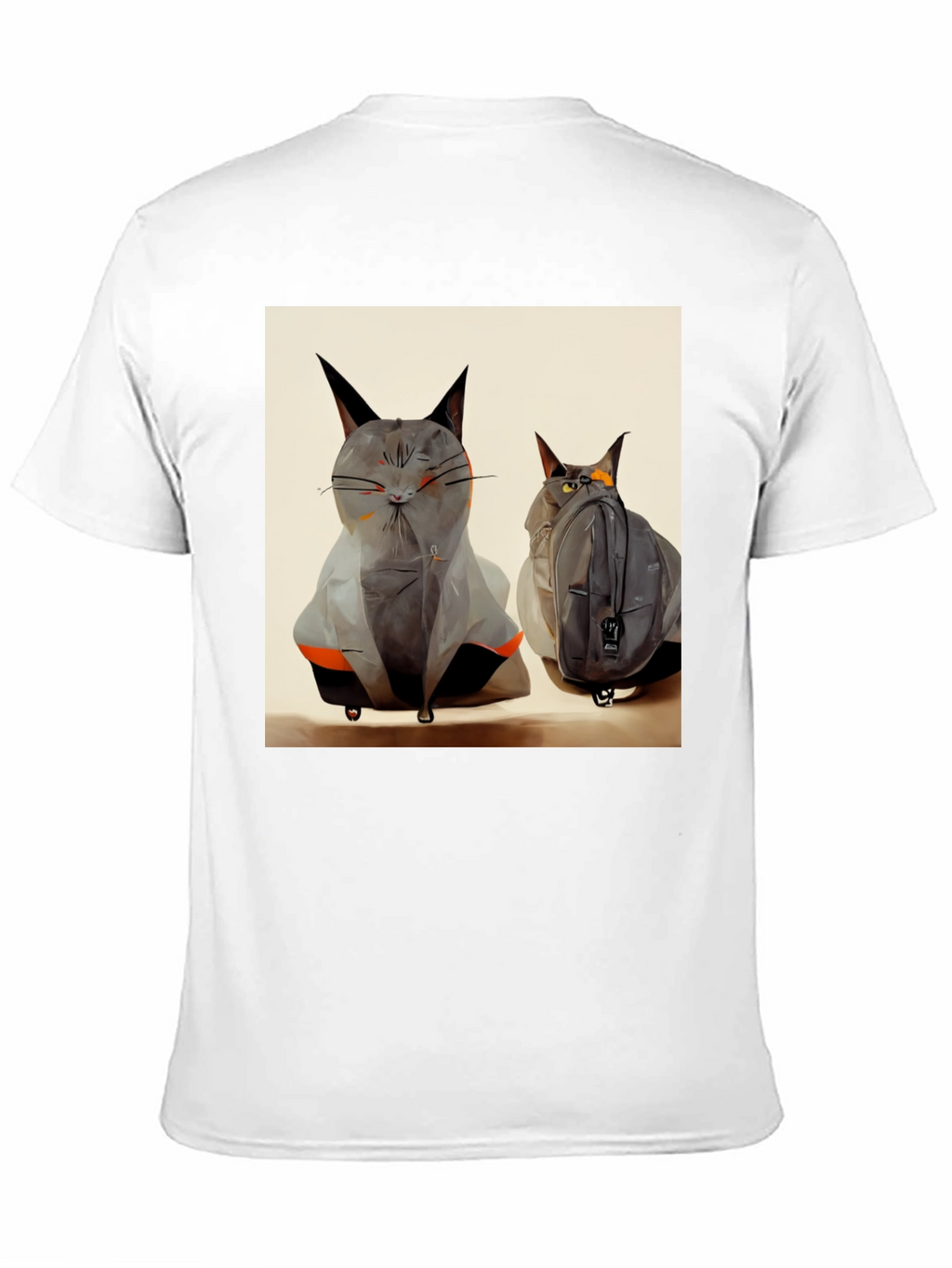 Cat Luggage Graphic Tee - Travel in Style