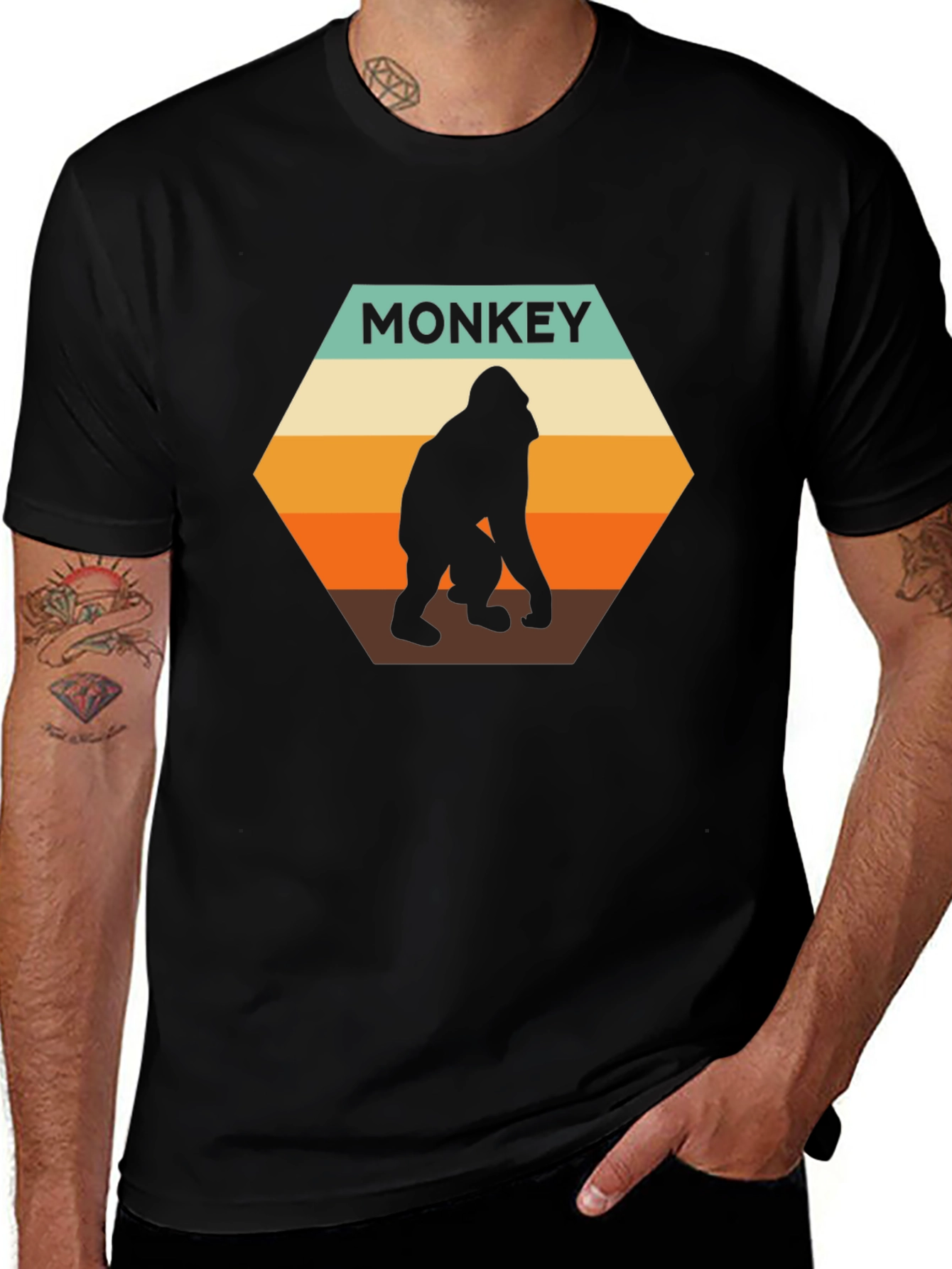 Retro Monkey T-Shirt - Vintage Ape Graphic Tee