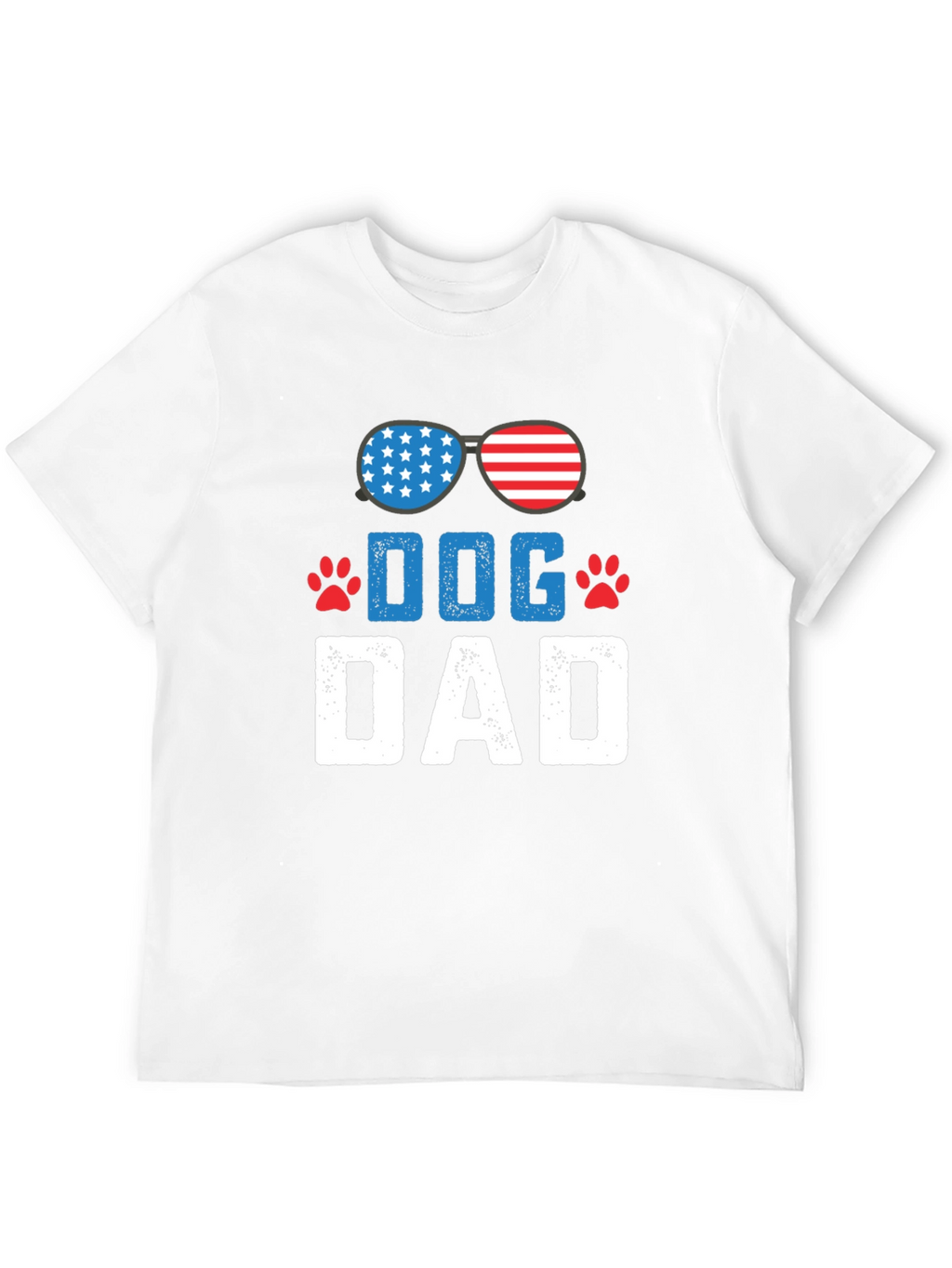 Dog Dad Patriotic T-Shirt - USA Flag Sunglasses