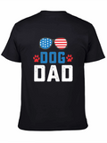 Dog Dad Patriotic T-Shirt - USA Flag Sunglasses