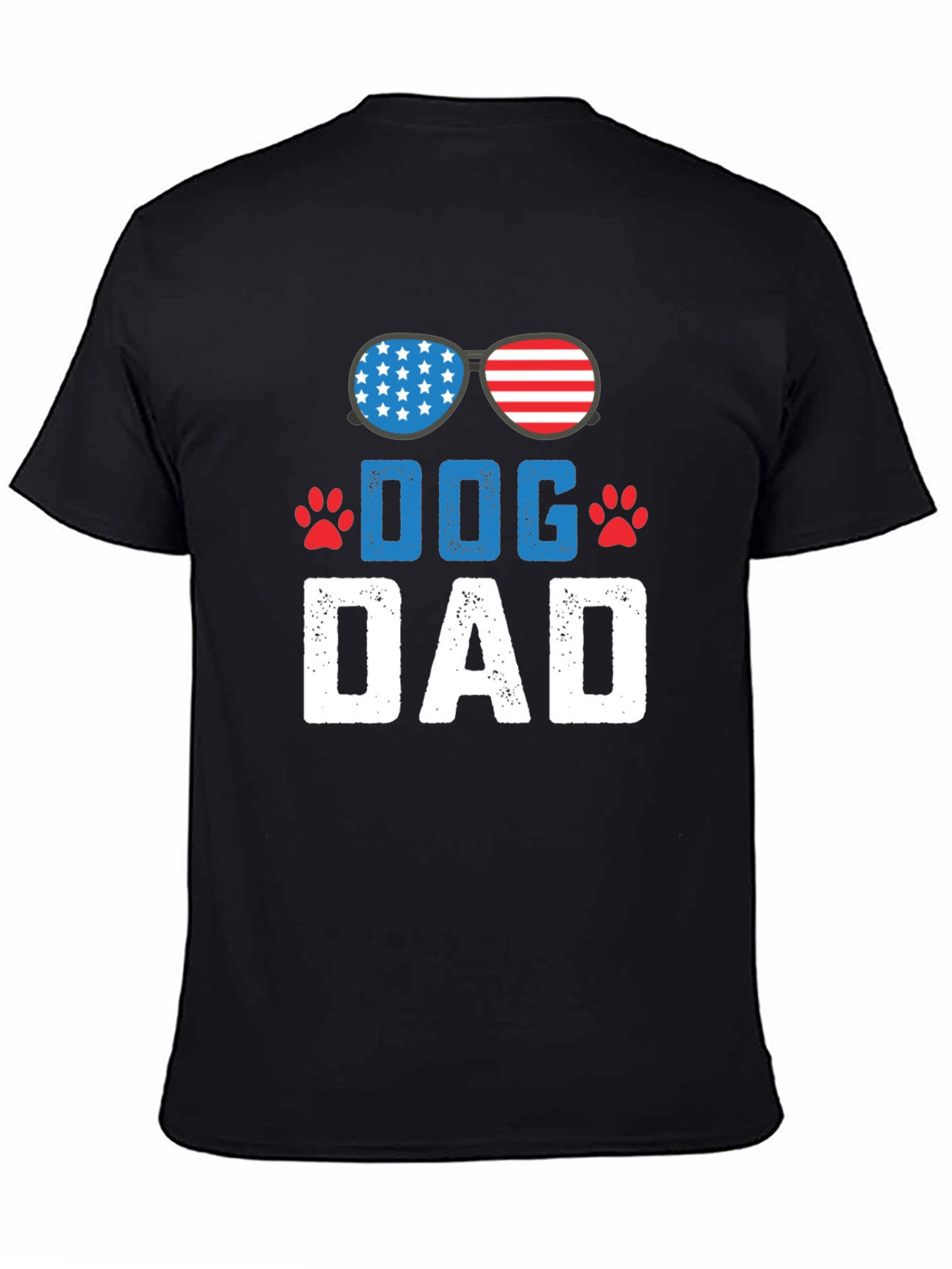 Dog Dad Patriotic T-Shirt - USA Flag Sunglasses