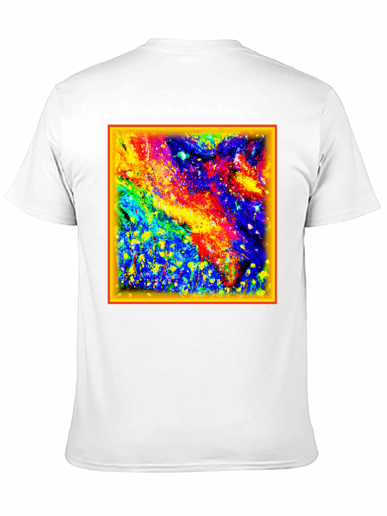 Colorful Abstract Art Graphic Tee - Black