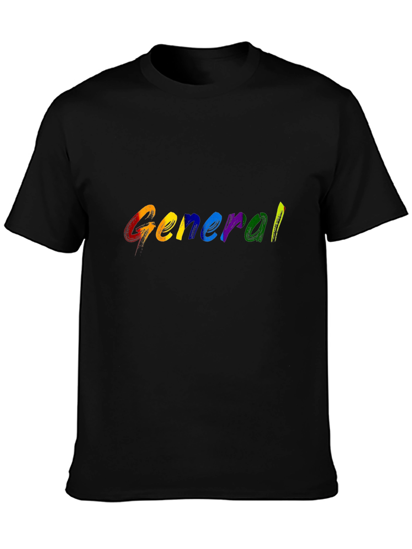 Rainbow General T-Shirt - Black Cotton Blend