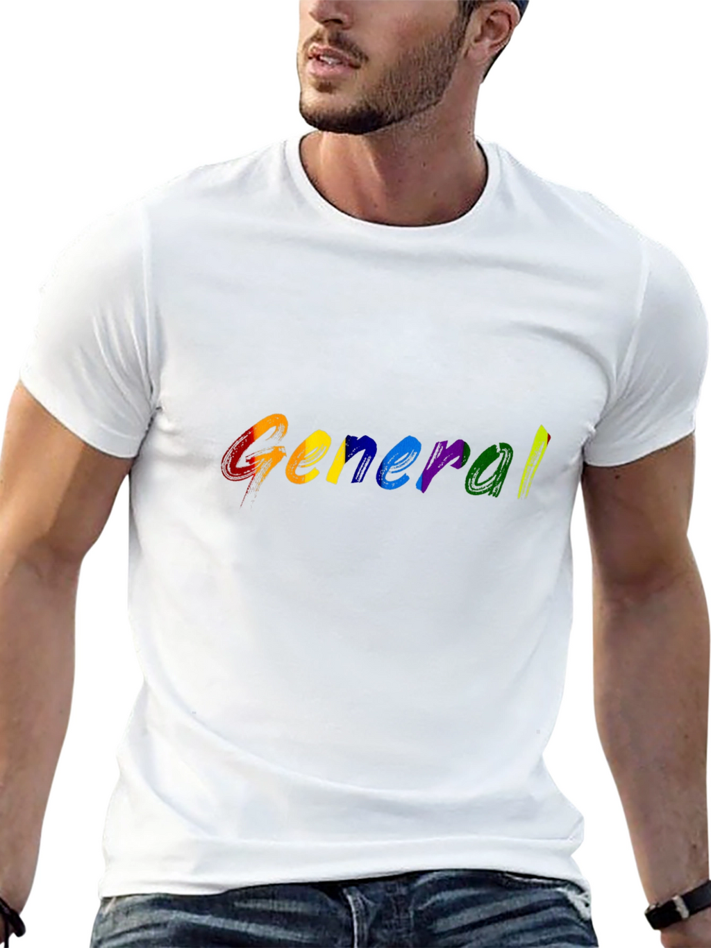 Rainbow General T-Shirt - Black Cotton Blend