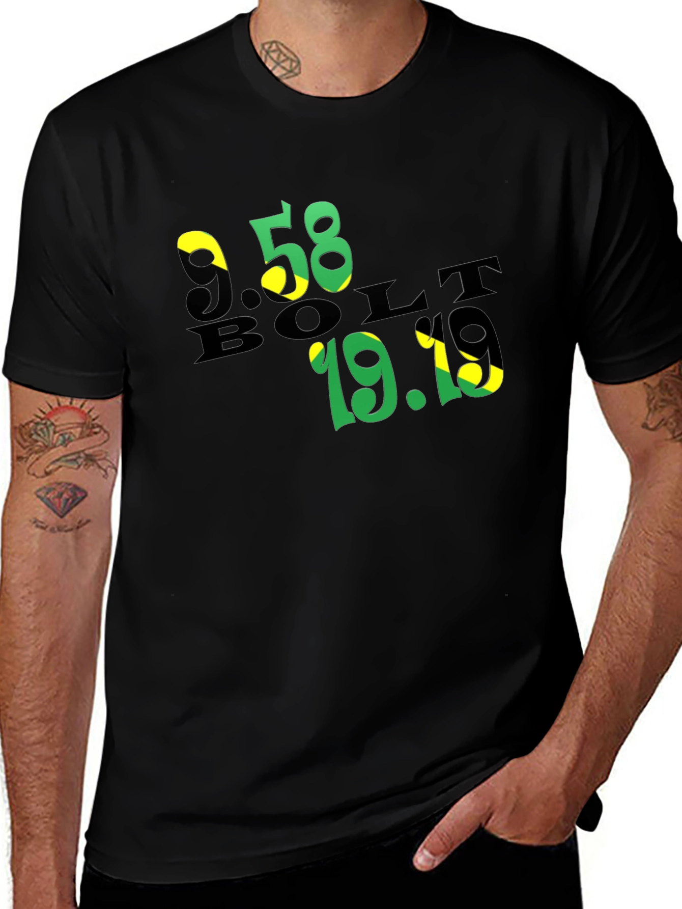 Usain Bolt Tribute Tee - Jamaica Colors