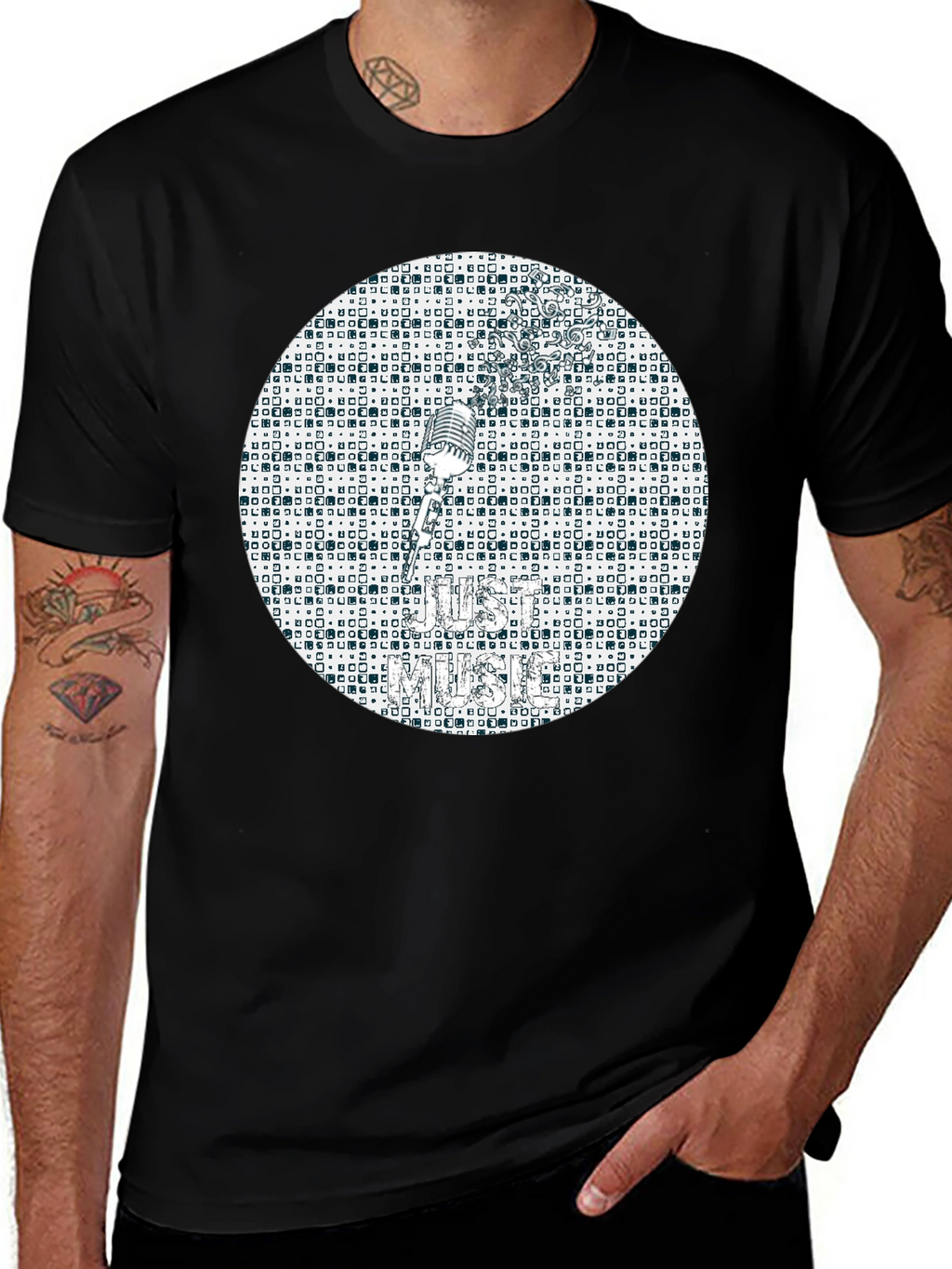 Retro Music T-Shirt - Classic Mic Design