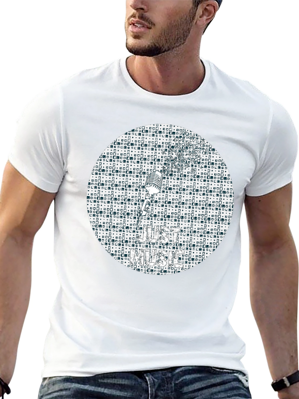 Retro Music T-Shirt - Classic Mic Design