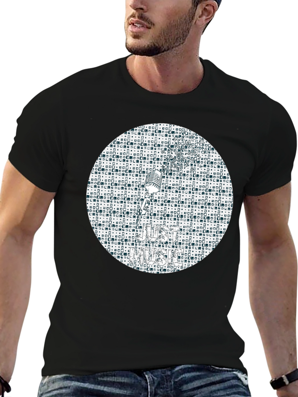 Retro Music T-Shirt - Classic Mic Design
