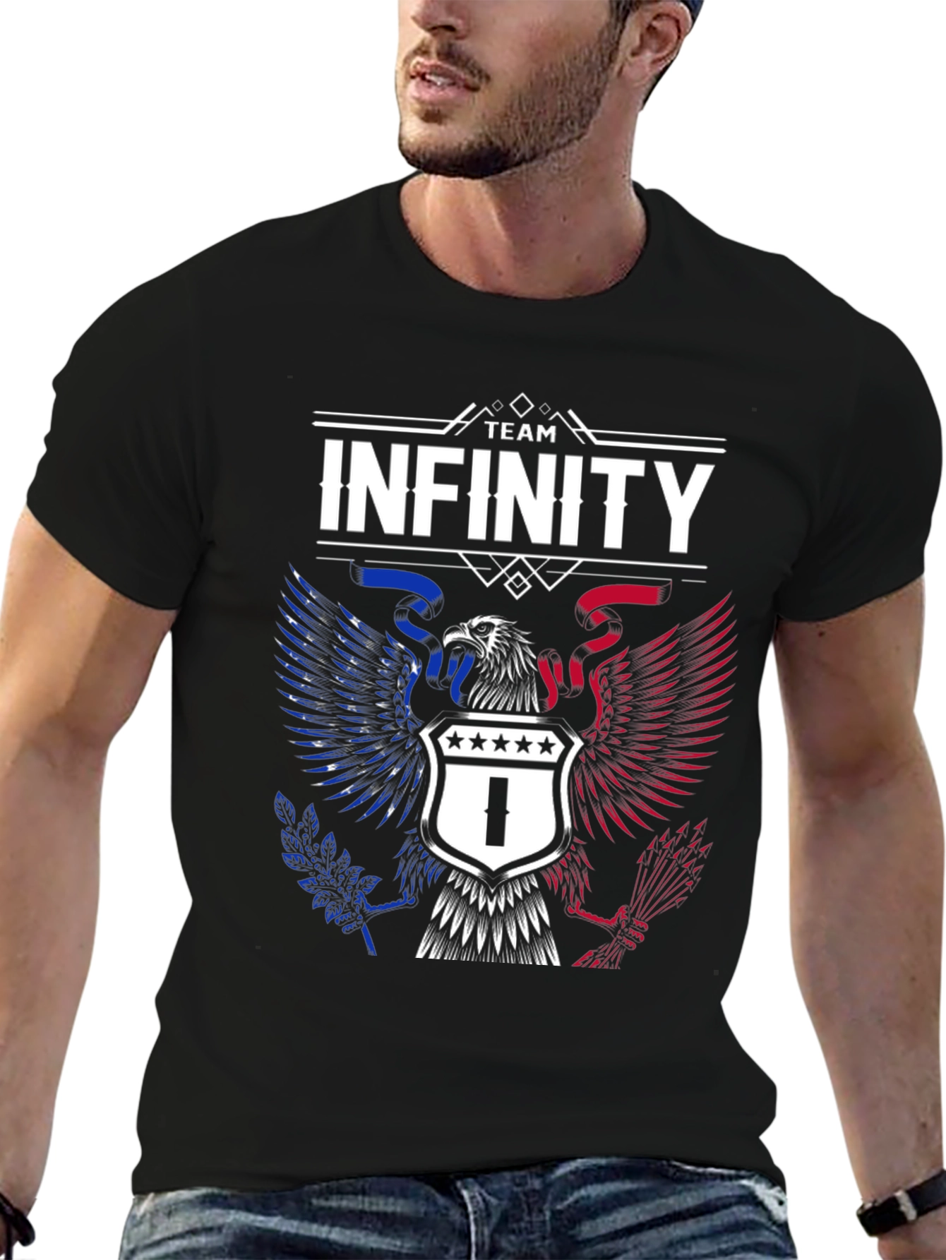 Team Infinity Eagle Graphic Tee - Patriotic Style