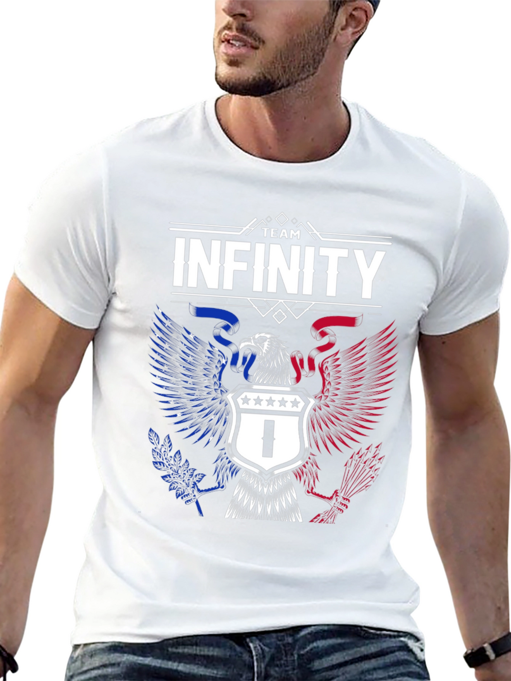 Team Infinity Eagle Graphic Tee - Patriotic Style