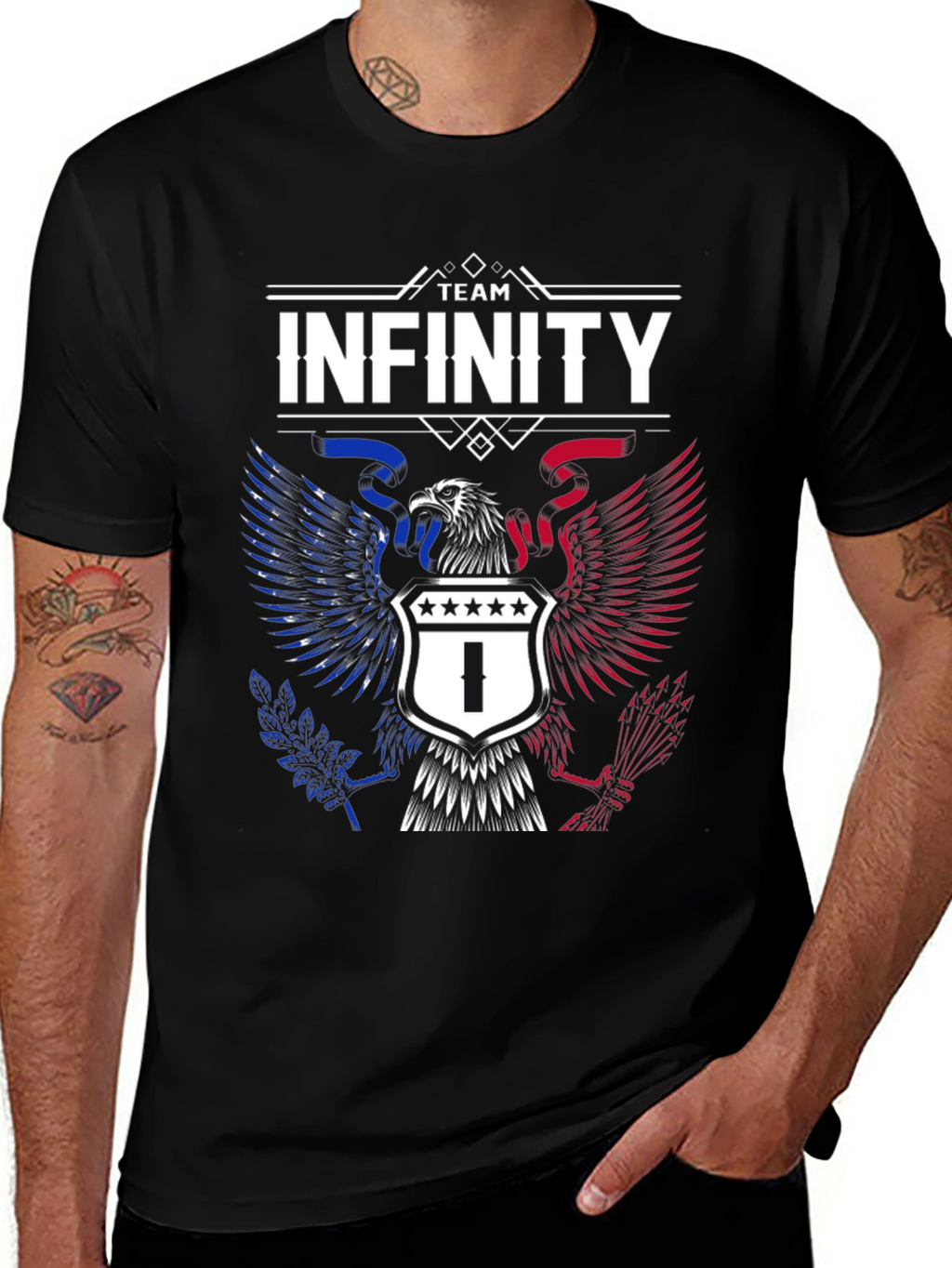 Team Infinity Eagle Graphic Tee - Patriotic Style