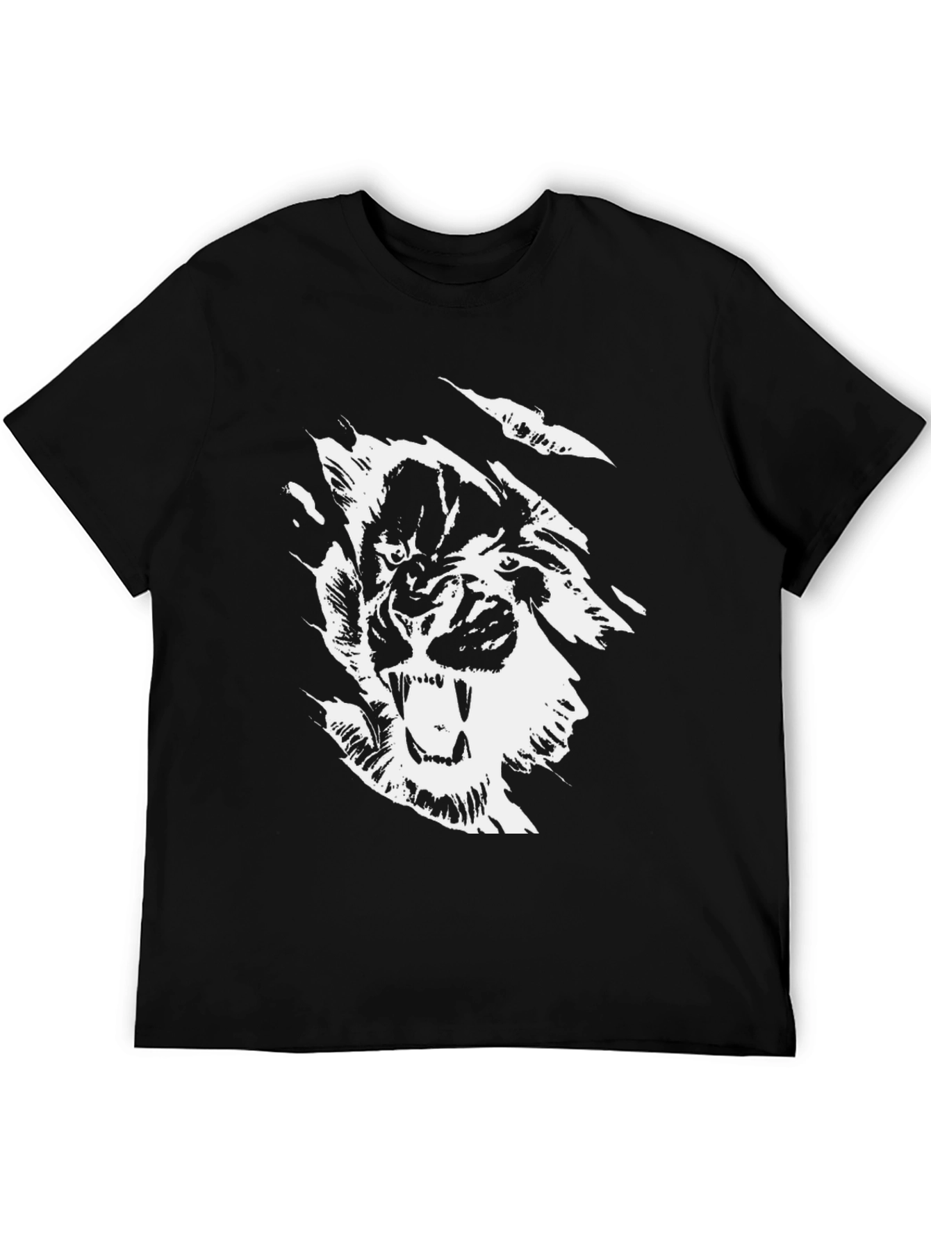 Black Graphic Tee - Roaring Tiger Design