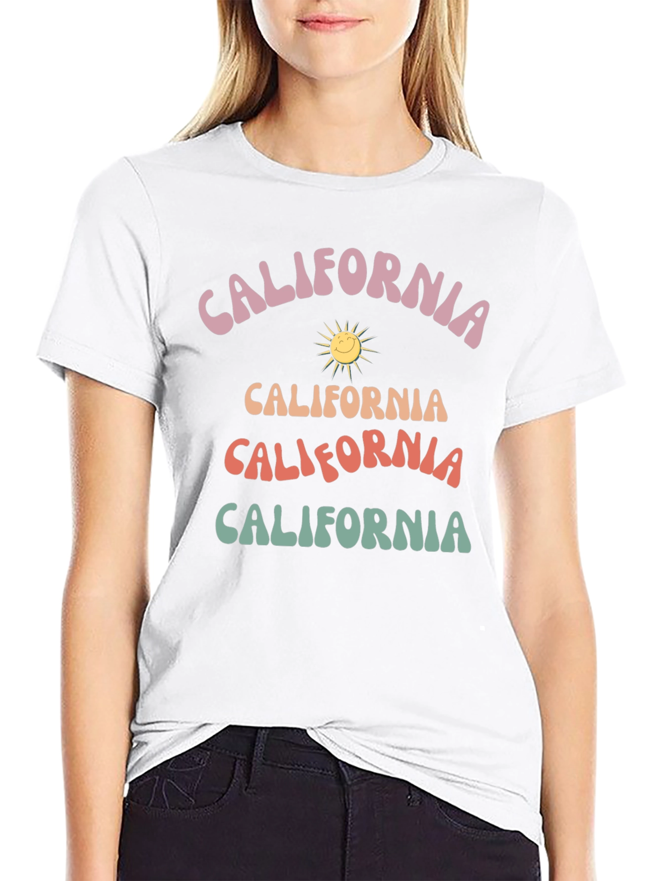 Retro California Graphic Tee - Black