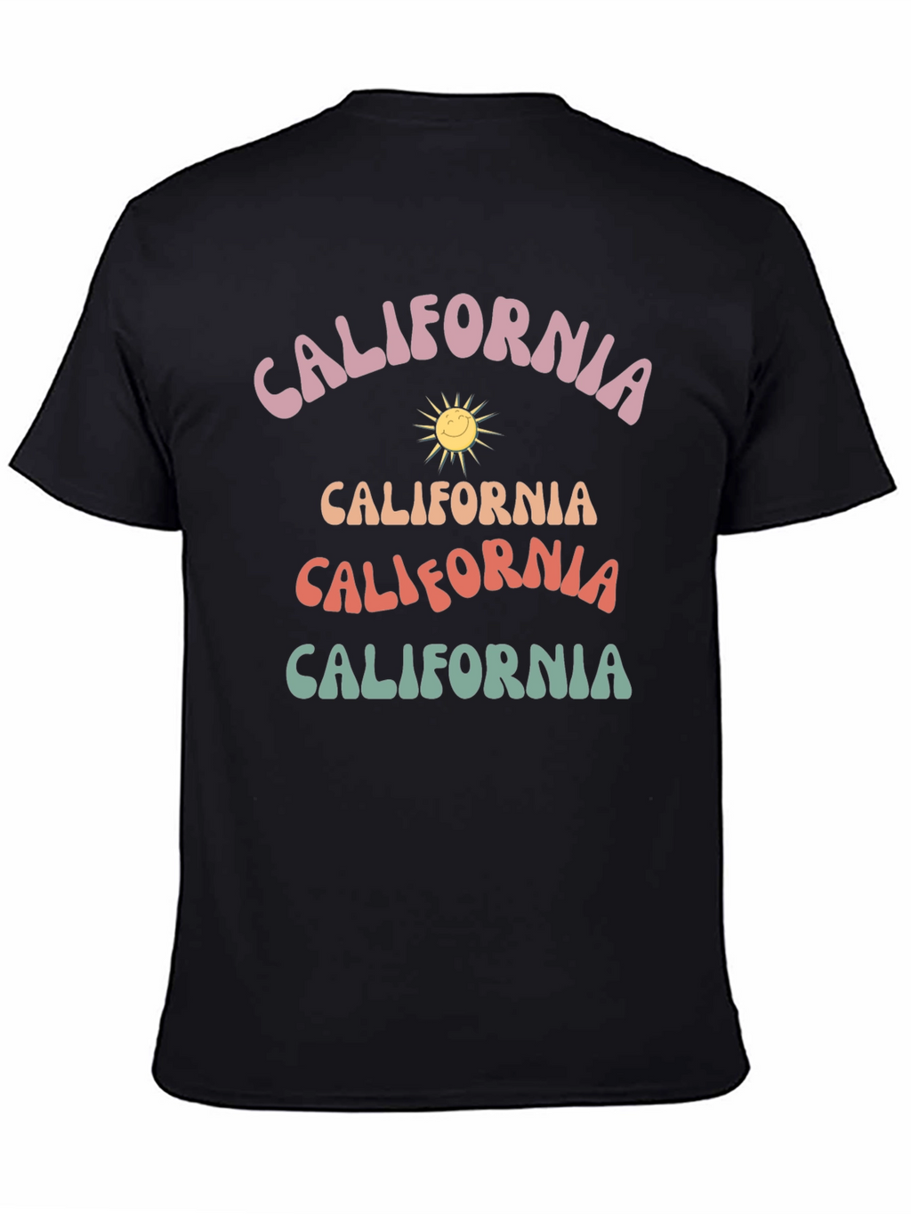 Retro California Graphic Tee - Black