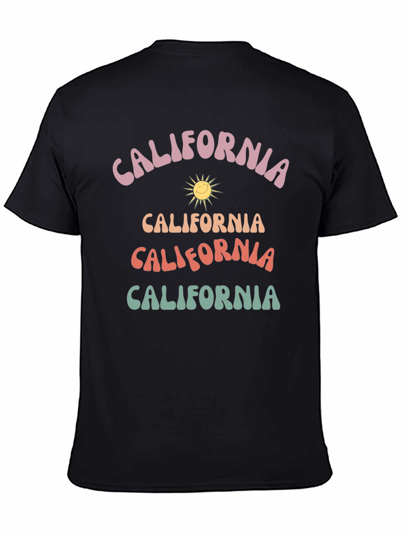 Retro California Graphic Tee - Black