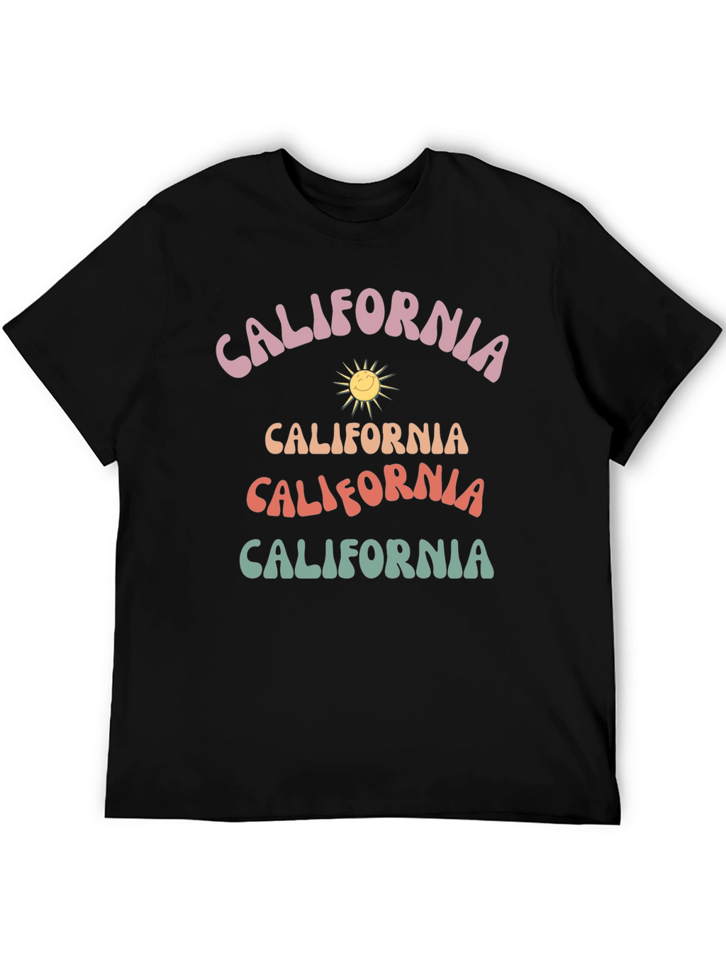 Retro California Graphic Tee - Black