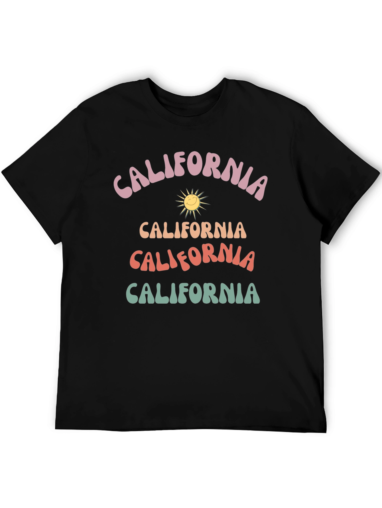 Retro California Graphic Tee - Black
