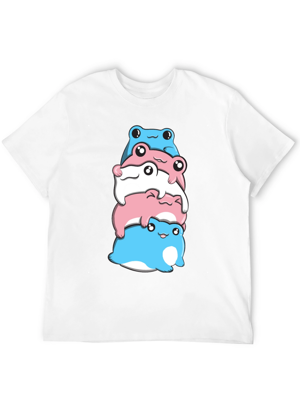 Stacked Transgender Pride Frogs Graphic Tee