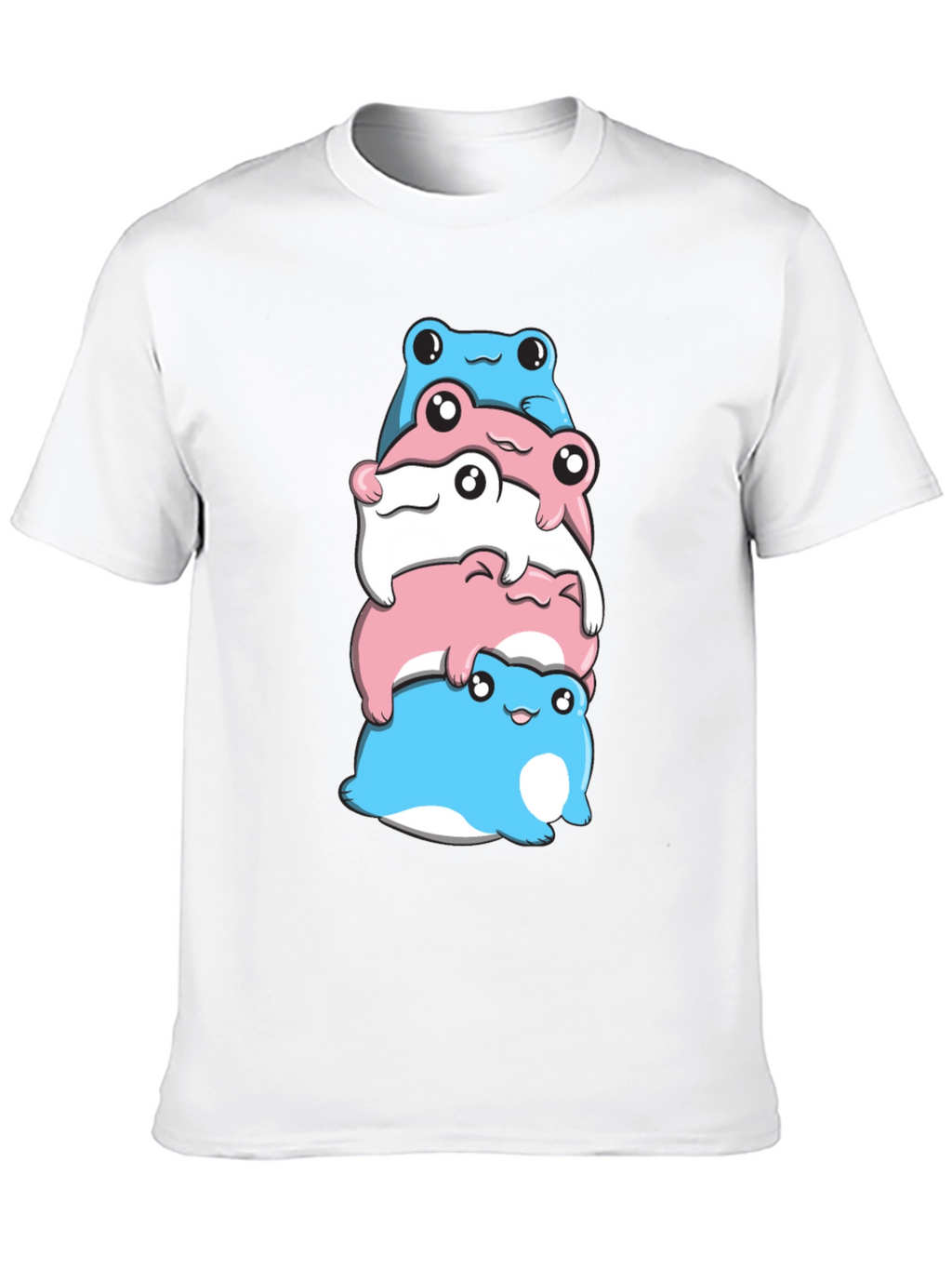 Stacked Transgender Pride Frogs Graphic Tee