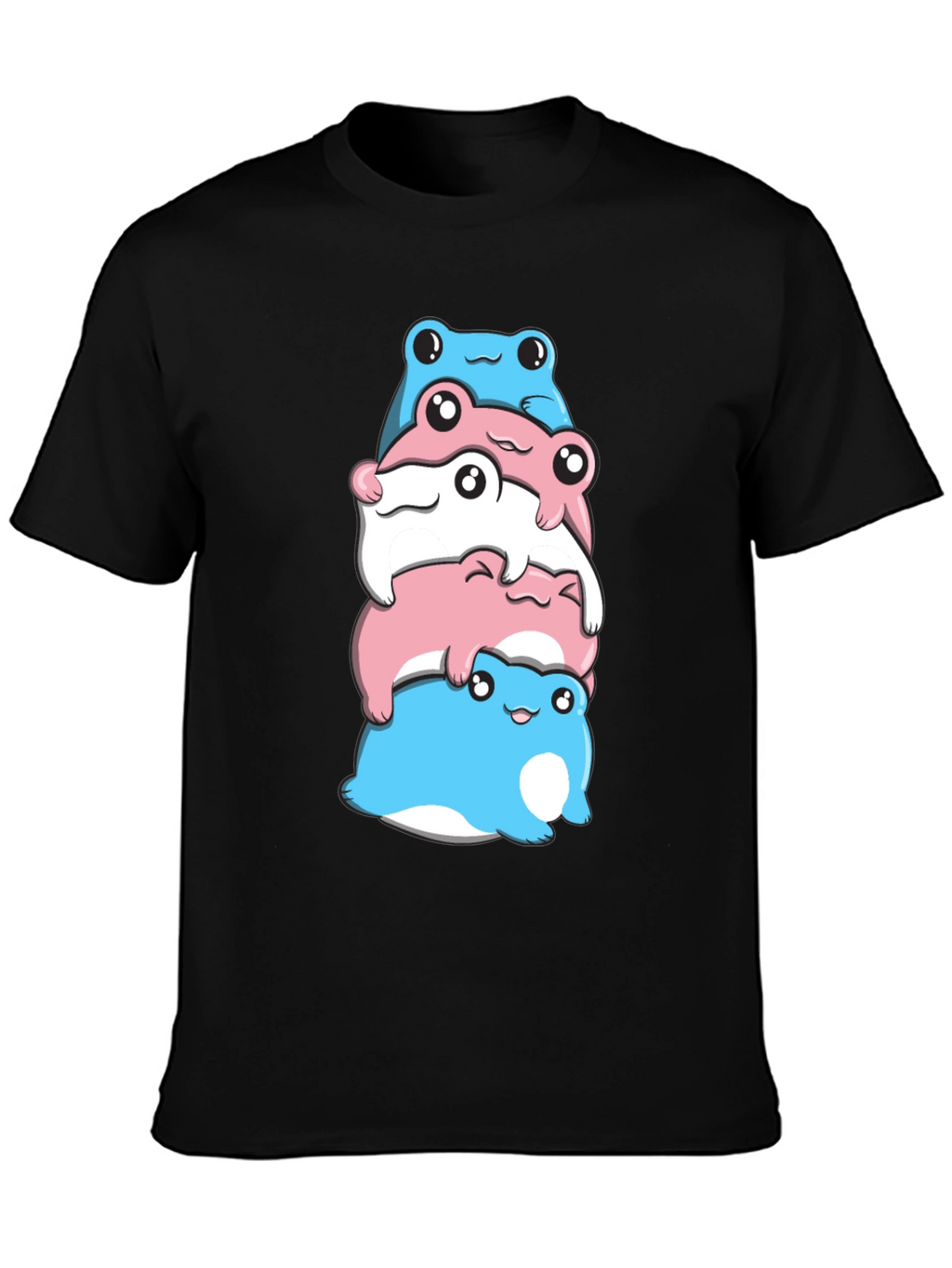 Stacked Transgender Pride Frogs Graphic Tee