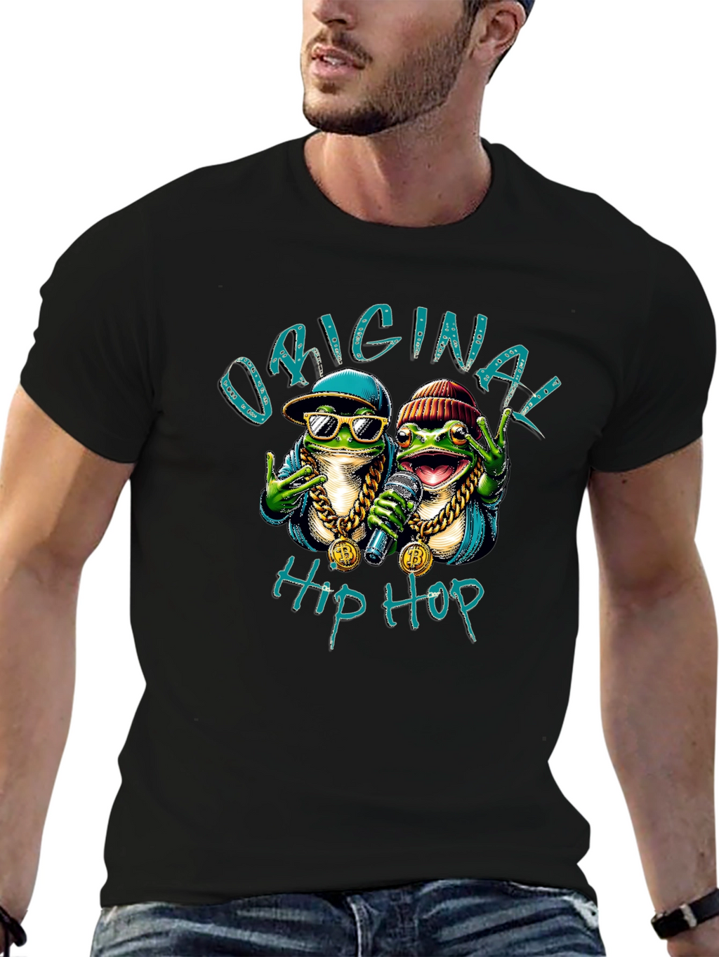 Original Hip Hop Frog Graphic T-Shirt