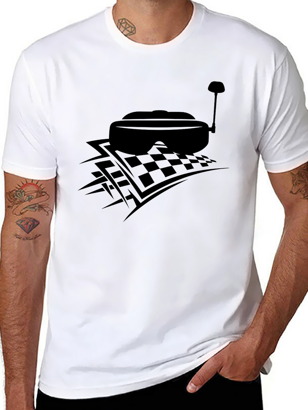 FPV Racing Drone Goggles T-Shirt - Black