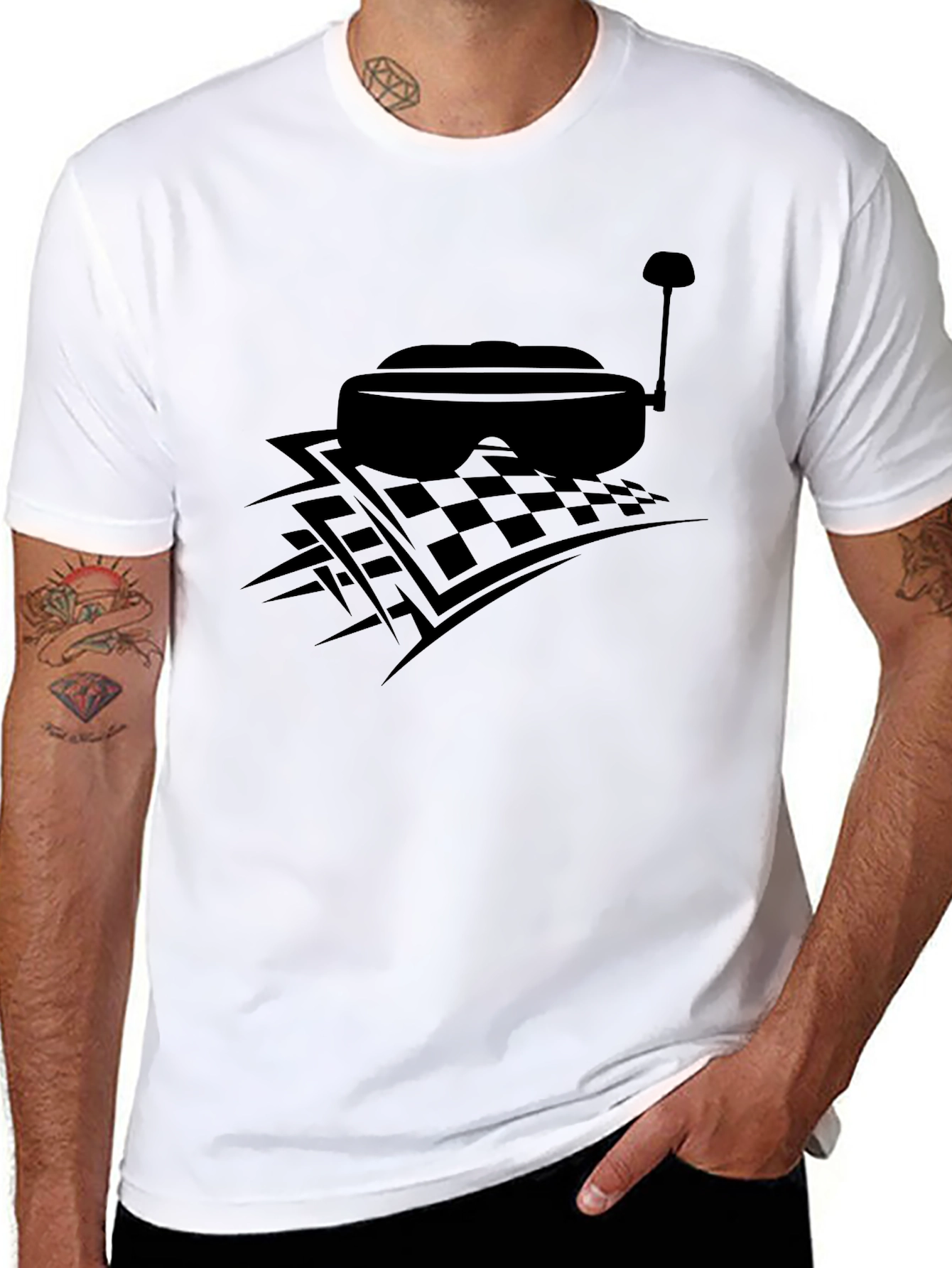 FPV Racing Drone Goggles T-Shirt - Black