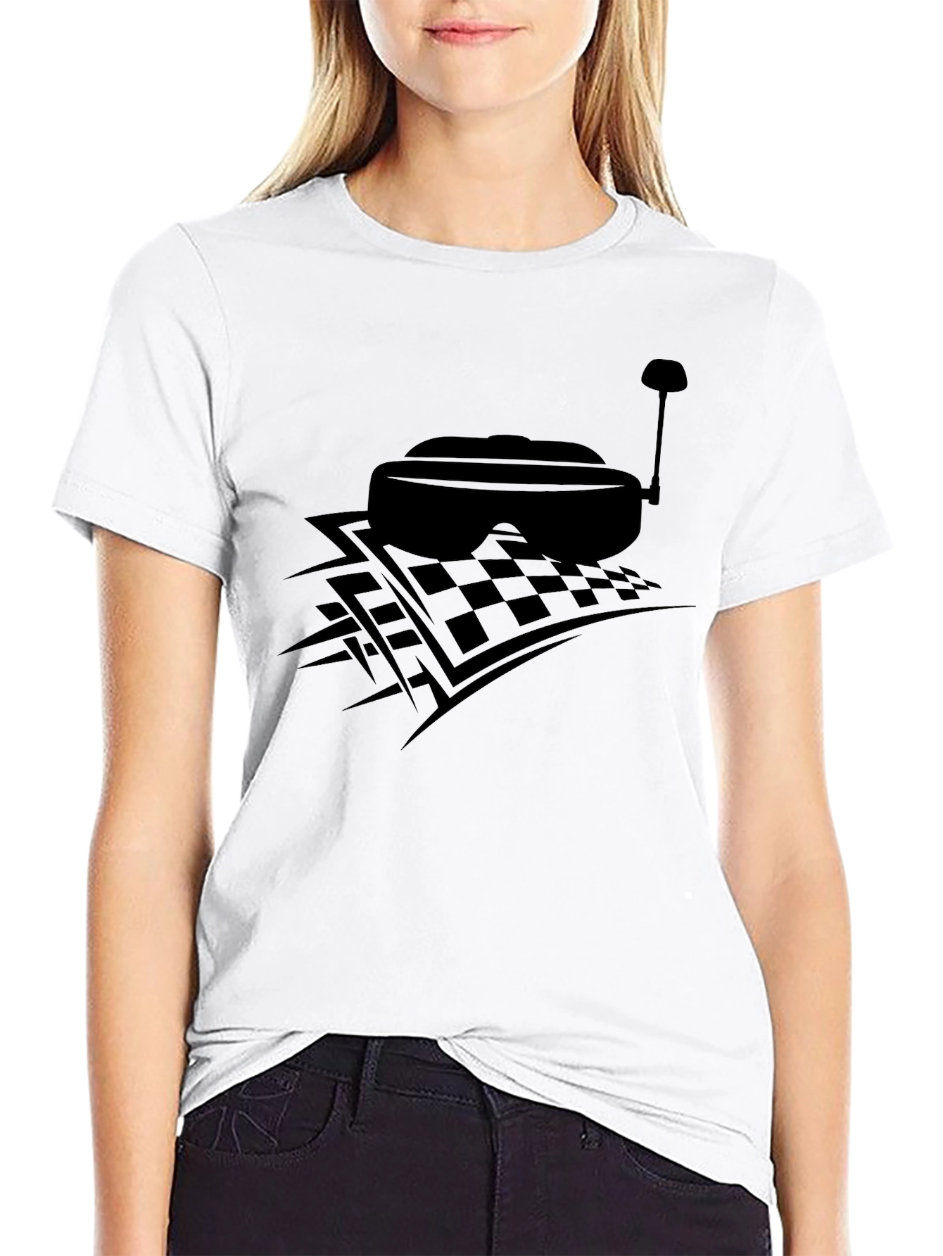 FPV Racing Drone Goggles T-Shirt - Black