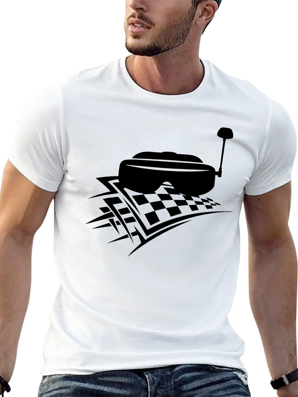 FPV Racing Drone Goggles T-Shirt - Black