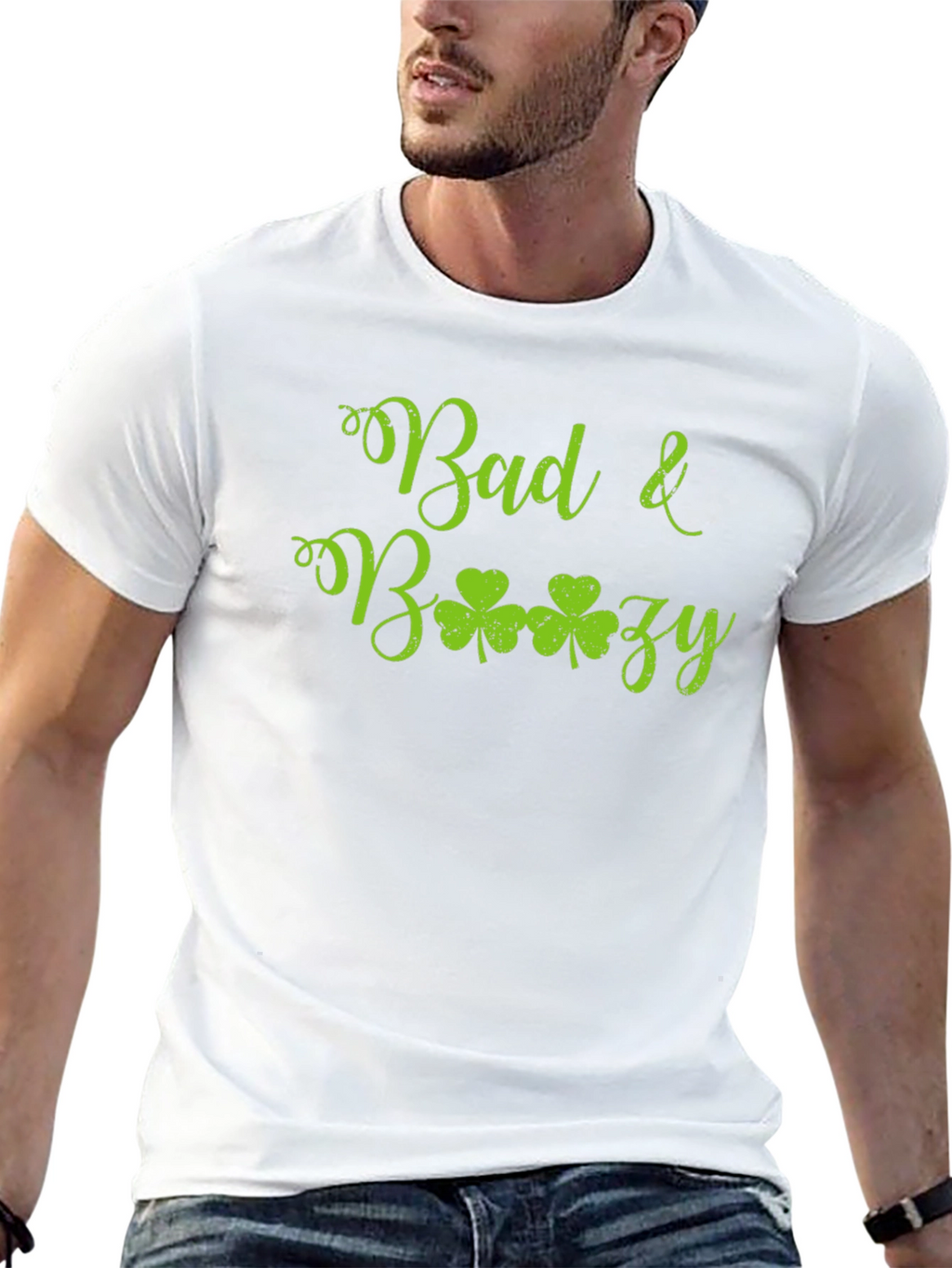 Bad & Boozy Shamrock Graphic T-Shirt