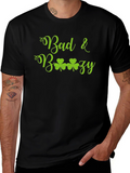 Bad & Boozy Shamrock Graphic T-Shirt