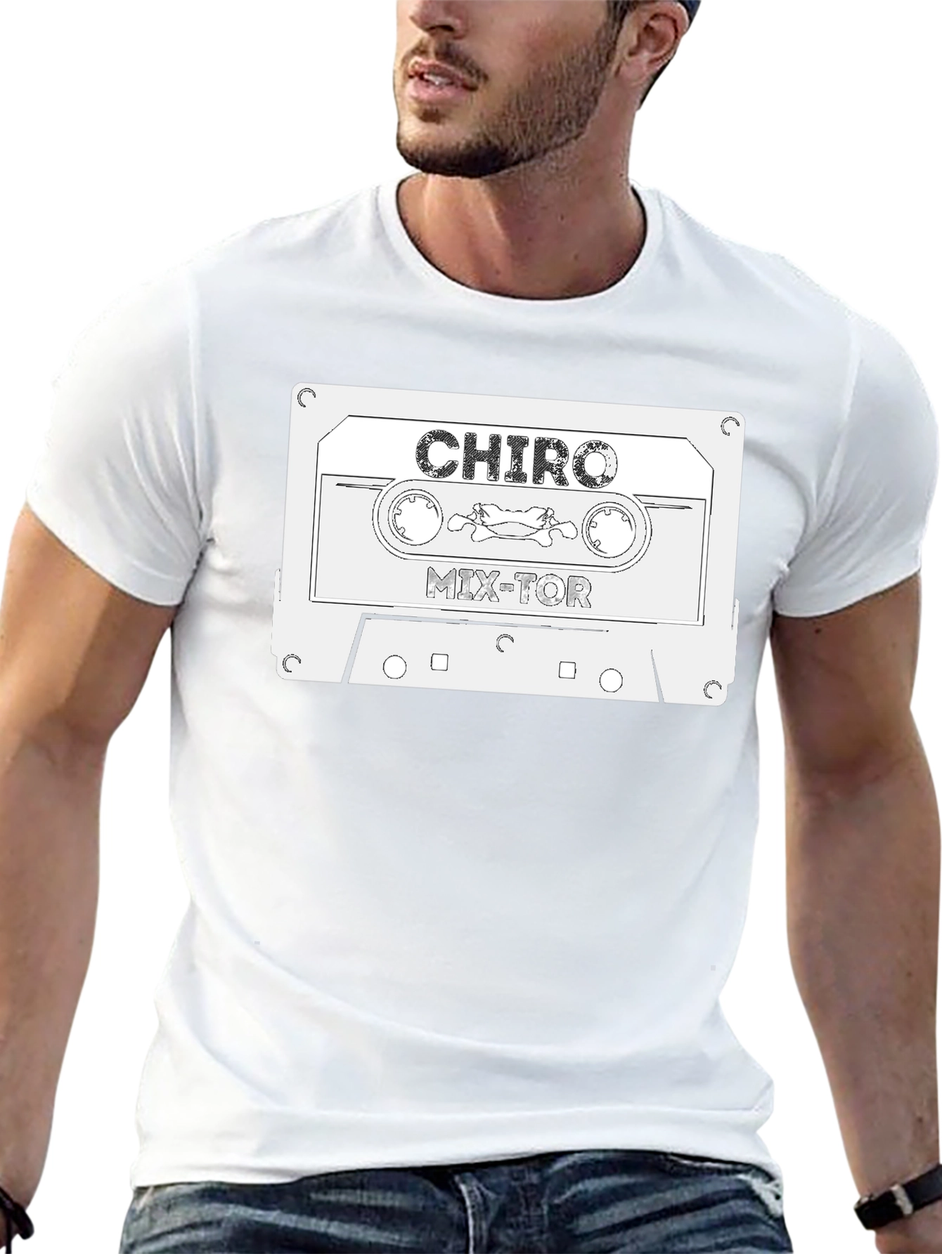 Retro CHIRO Mix-Tor Cassette Tape Graphic T-Shirt