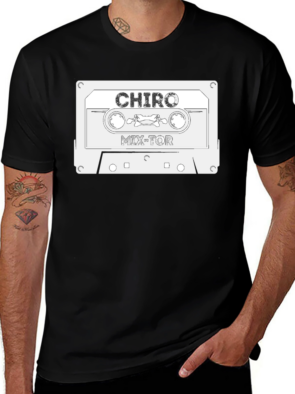 Retro CHIRO Mix-Tor Cassette Tape Graphic T-Shirt