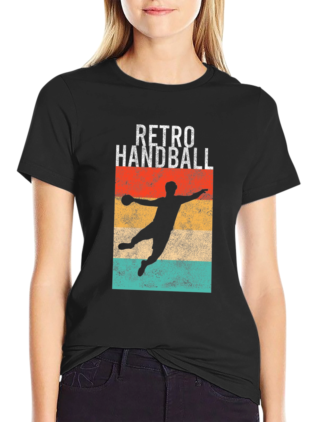 Retro Handball T-Shirt - Vintage Athlete Style