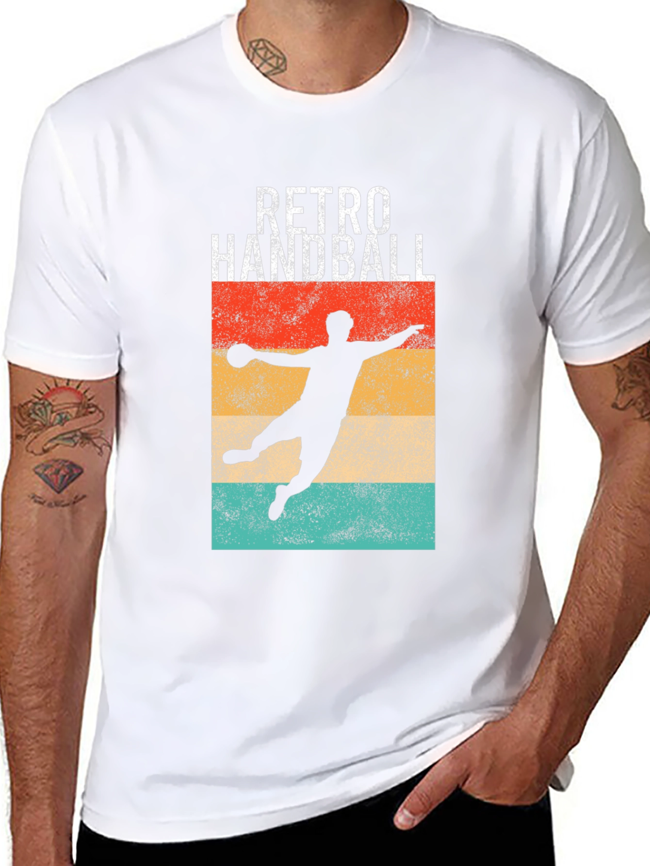 Retro Handball T-Shirt - Vintage Athlete Style