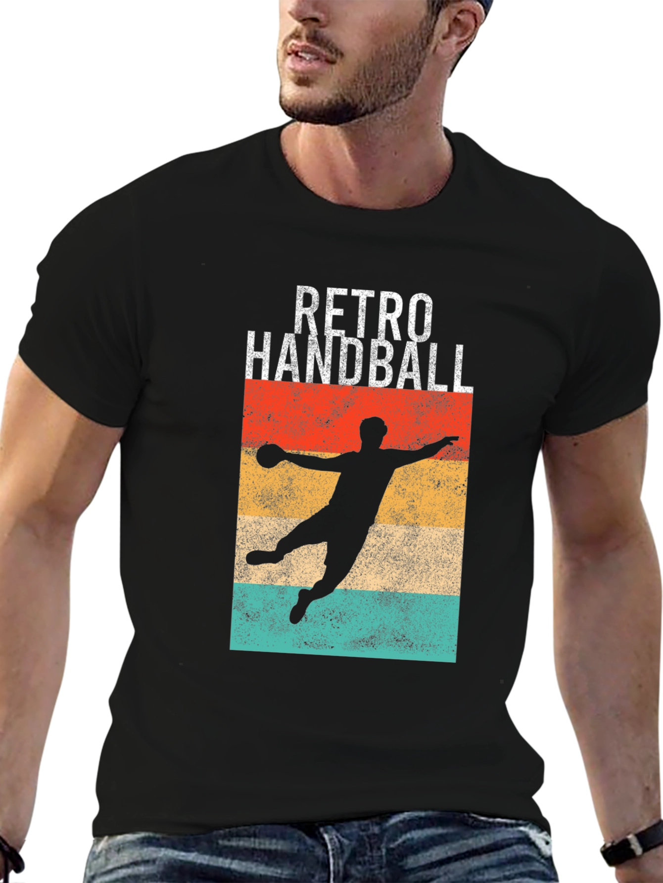 Retro Handball T-Shirt - Vintage Athlete Style