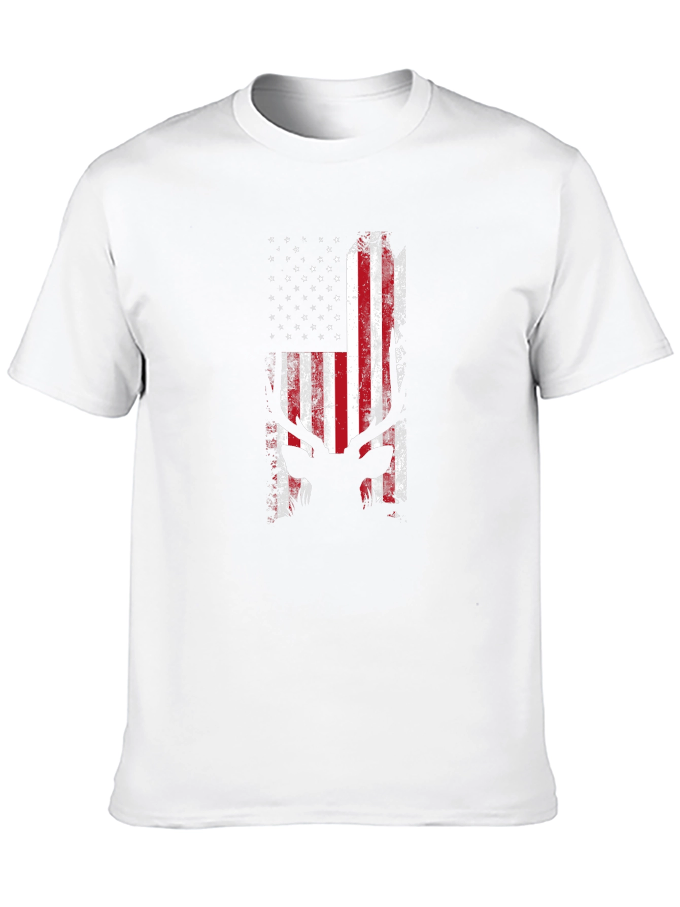 American Flag Deer Silhouette T-Shirt