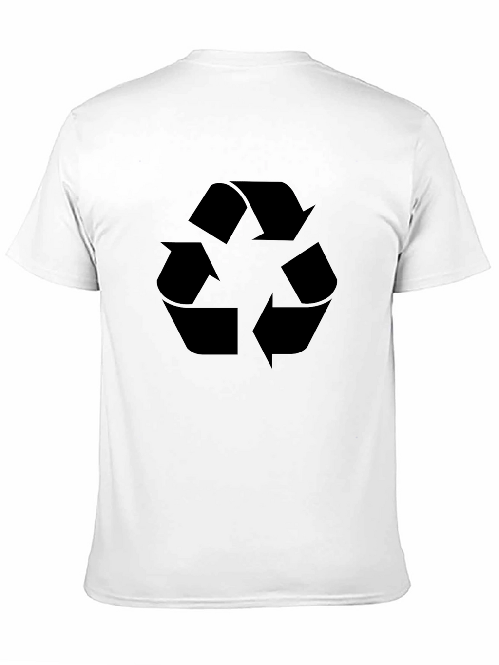 Eco-Friendly Black T-Shirt with Recycle Symbol