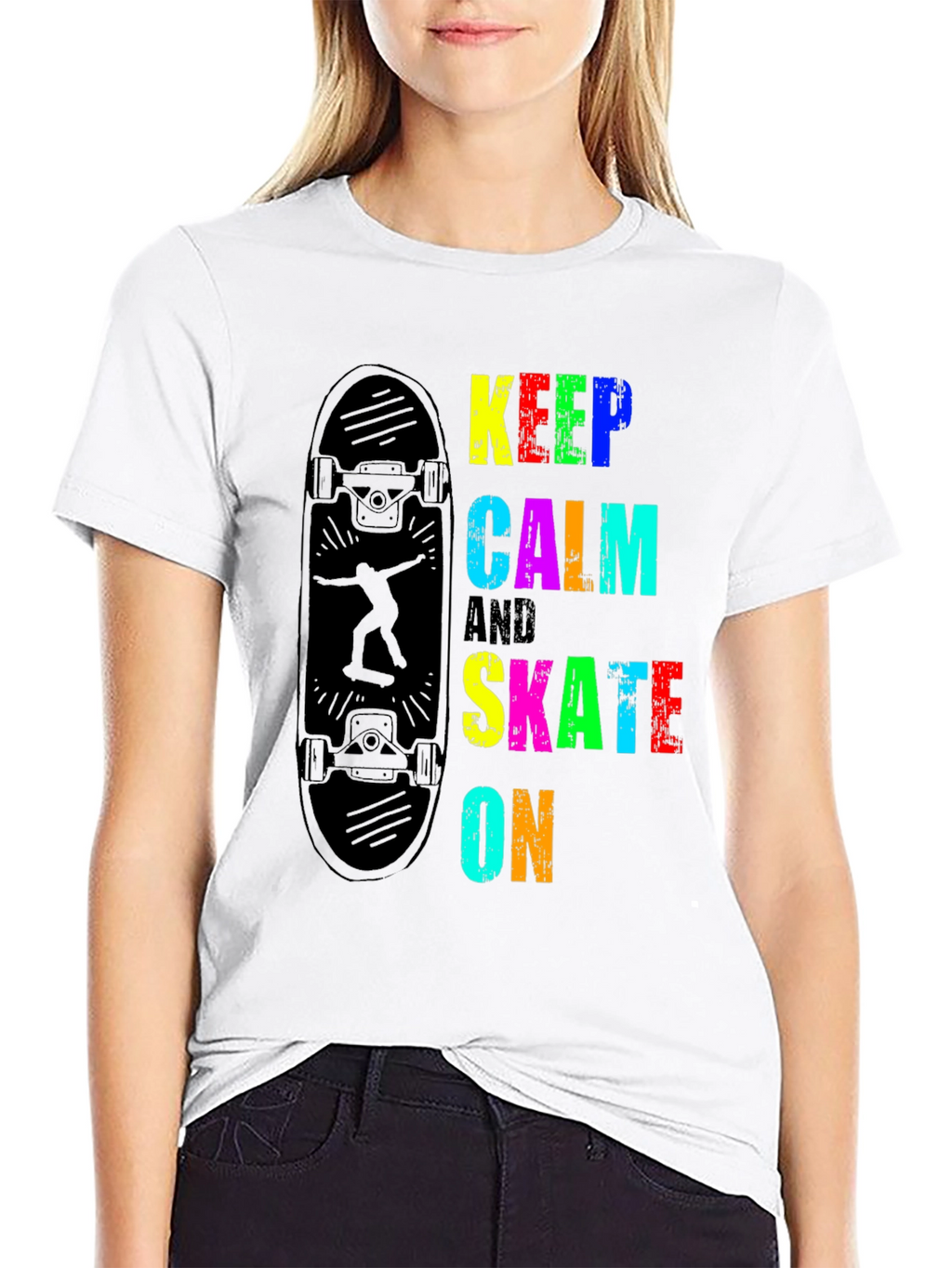 Keep Calm & Skate On Graphic T-Shirt