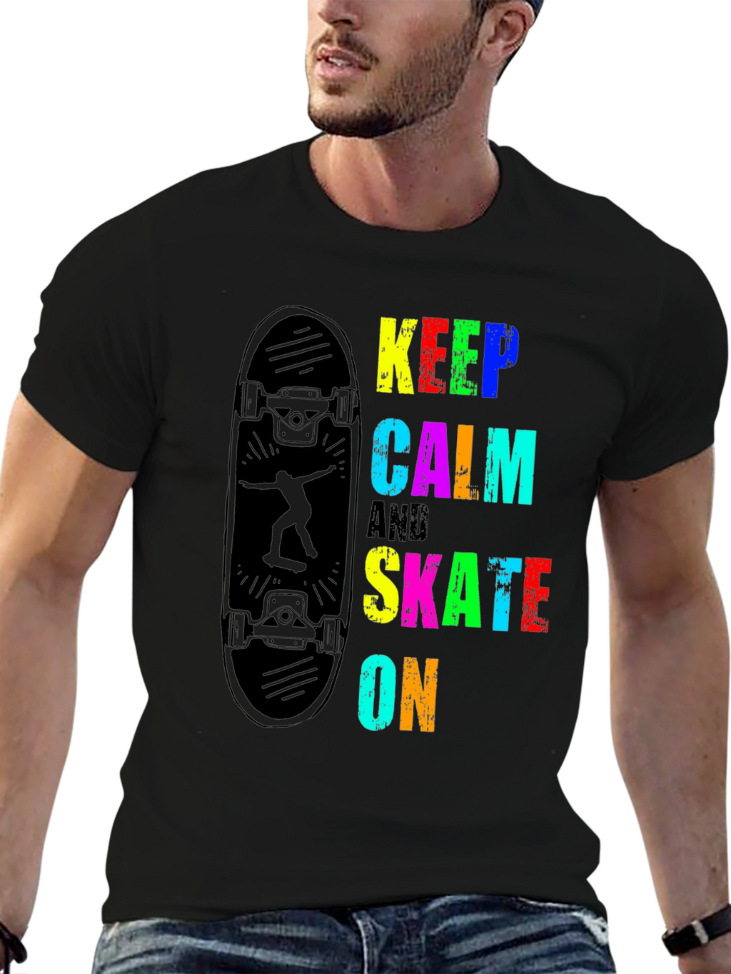 Keep Calm & Skate On Graphic T-Shirt
